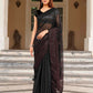 Tikhi Imli Sequinned Satin Heavy Work Saree | Swadesiicart