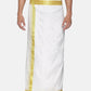 Sethukrishna Men White Solid Readymade Dhoti | Swadesiicart