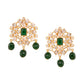 Saraf RS Jewellery Gold-Polished White & Green American Diamond Studded Choker Jewellery Set | Swadesiicart
