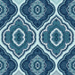 Dreamscape Blue Ethnic 144 TC Cotton Bedsheet with Reversible Pillow Covers - Swadesiicart