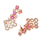 Saraf RS Jewellery Rose Gold-Polished Red AD-Studded Jewellery Set - Swadesiicart