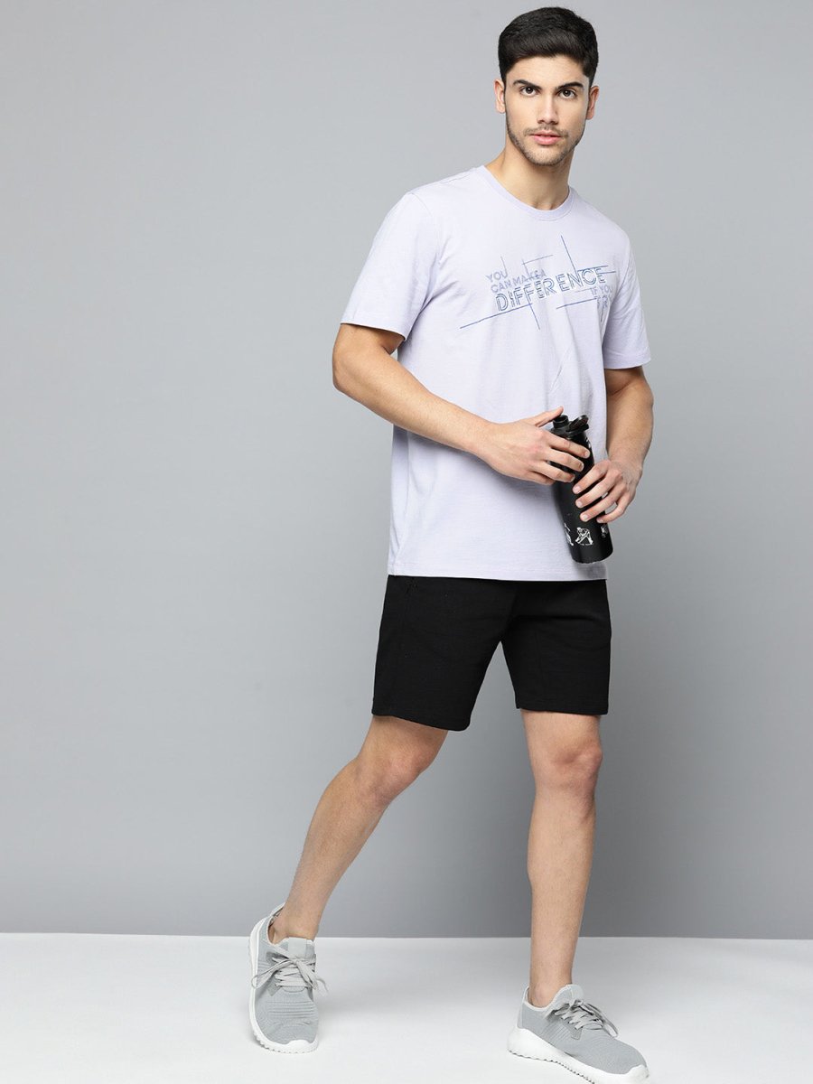 Alcis Men Typography Printed Anti Static Sports T-shirt | Swadesiicart