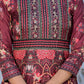 Partywear Designer Maroon Dola Silk Anarkali suit with Dupatta - Suzen - Swadesiicart