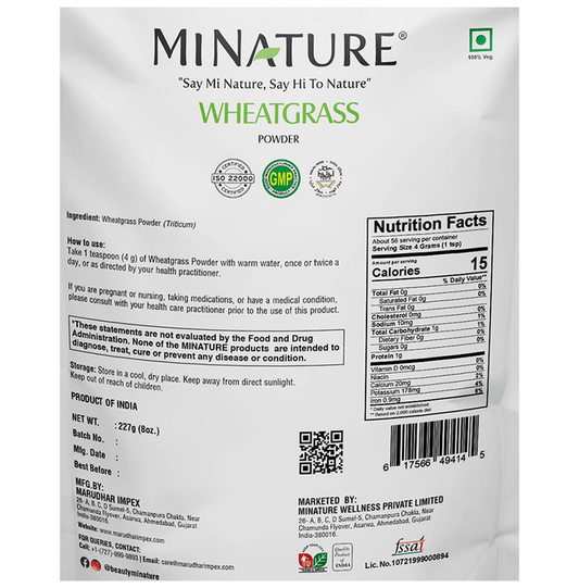 Minature Wheat Grass Organic Powder | Swadesiicart