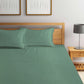 KLOTTHE Green Striped 210 TC Bedsheet with Pillow Covers - Swadesiicart