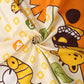 Home Sizzler Yellow & Orange Cartoon Characters 210 TC Single Bedsheet with 1 Pillow Covers - Swadesiicart