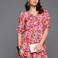 Ahalyaa Women's Traditional wear Ethnic Dress - Red | Swadesiicart