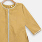 Ahalyaa Mustard Crepe Straight Kids Kurta Palazzo Set For Girls | Swadesiicart