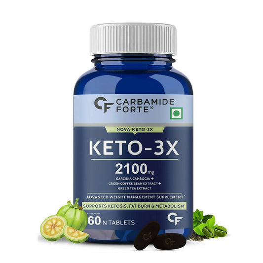 Carbamide Forte Keto-3X Fat Burner Tablets with Garcinia | Swadesiicart