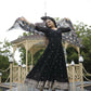 Jyoti Fashion Women's Black Faux Blooming Sequins with Zari Embroidery Anarkali Dress with Dupatta | Swadesiicart