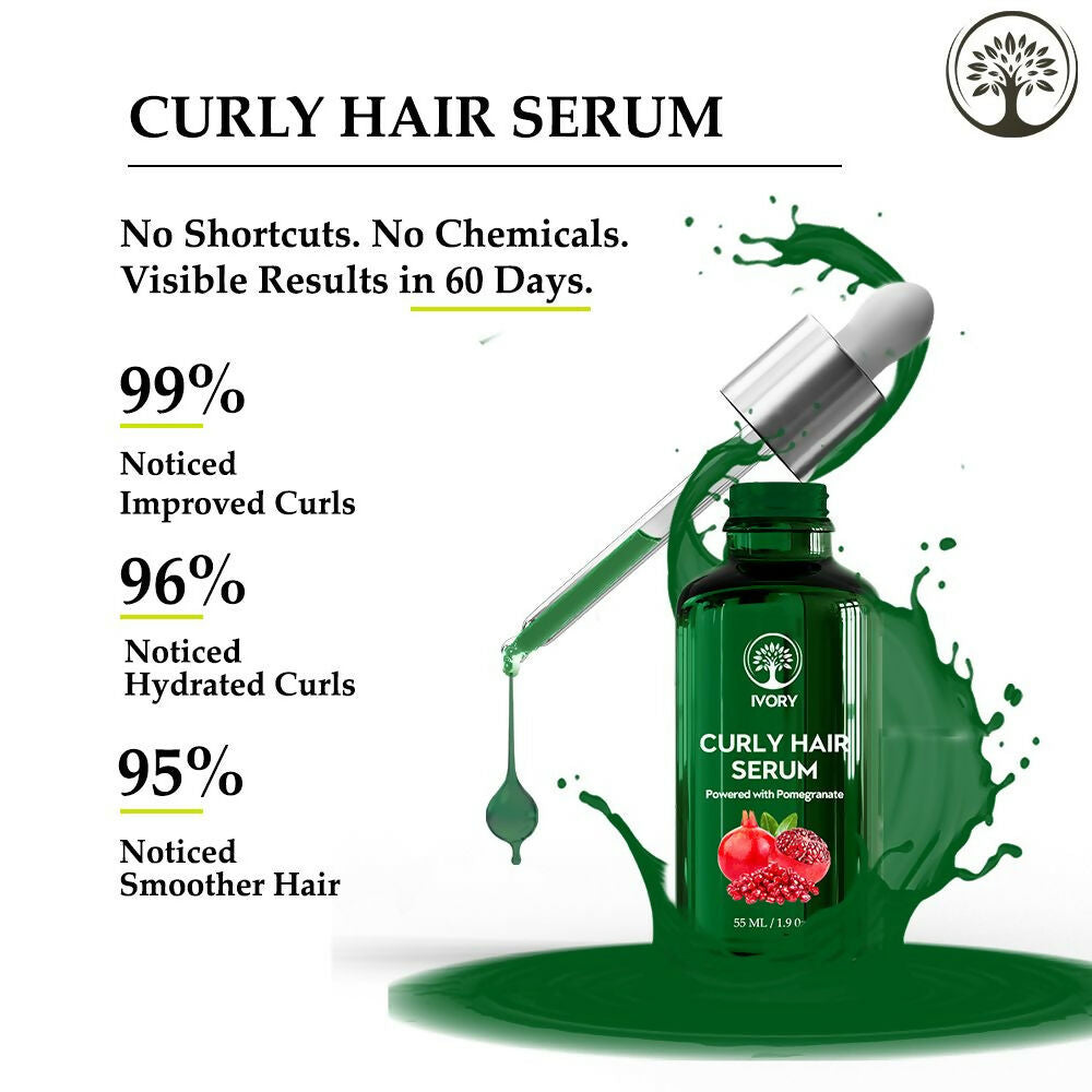 Ivory Natural Curly Hair Serum For Smooth Even Curls And Silky | Swadesiicart