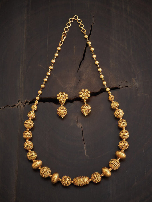 Kushal's Fashion Jewellery Women Gold-Toned Jewellery Set - Swadesiicart