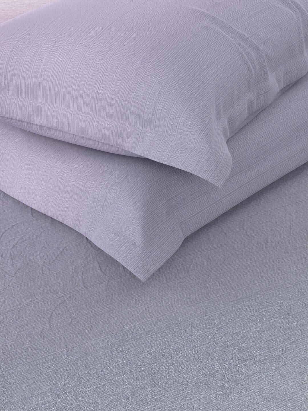 Nautica Bradford Purple & Mauve 160 TC Pure Cotton King Bedsheet & 2 Pillow Covers - Swadesiicart
