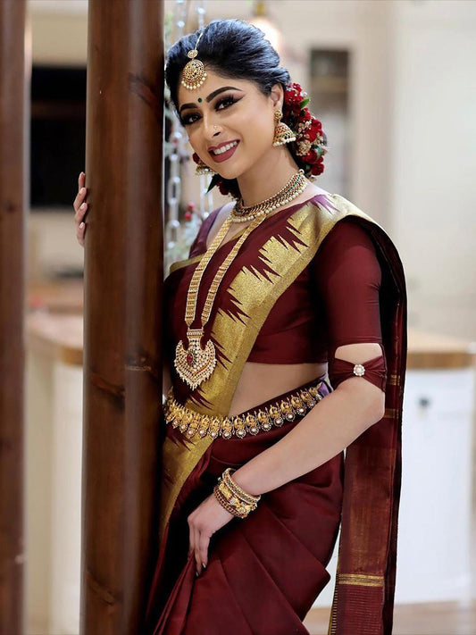 Kalini Woven Design Zari Banarasi Saree | Swadesiicart