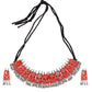 Cardinal Women Red Chocker Necklace & Earrings Jewellery Set - Swadesiicart
