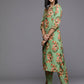 Ahalyaa Women's Traditional wear Kurta Set - Green | Swadesiicart