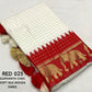 Red Silk Zari Woven Saree with Unstitched Blouse - Hiral Fashion | Swadesiicart