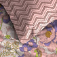 MYTRIDENT Moments Pink Blue Floral Pure Cotton 120 TC Queen Bedsheet With 2 Pillow Covers - Swadesiicart