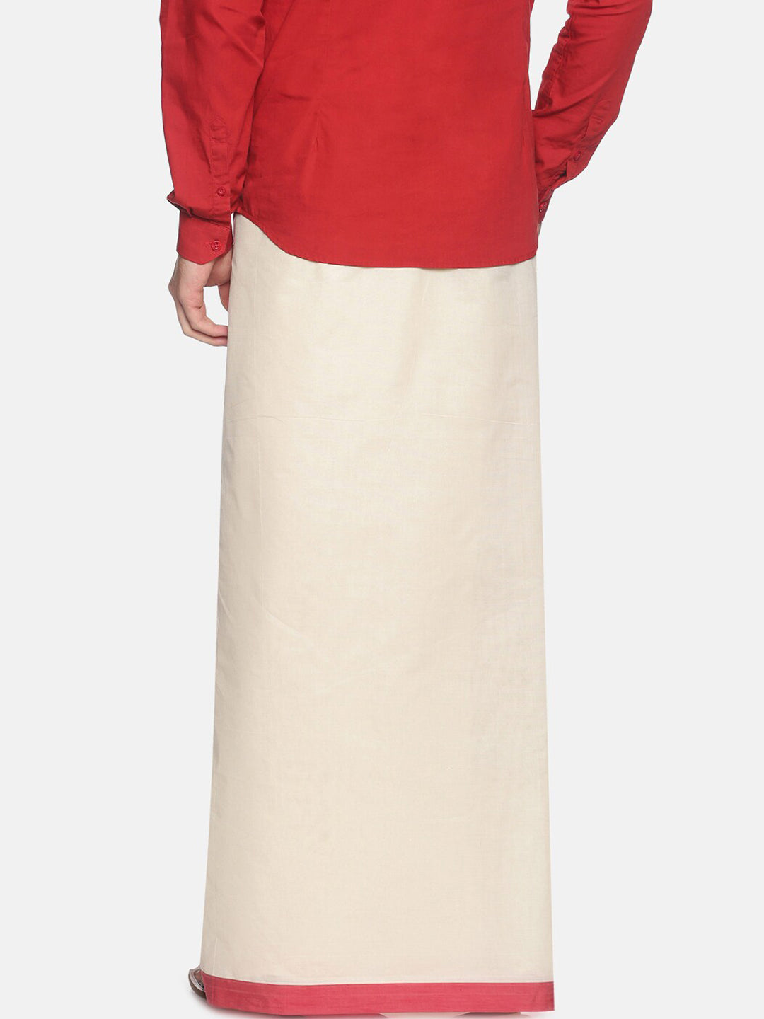 Sethukrishna Off White Traditional Kerala Double Mundu For Men | Swadesiicart