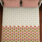 SPACES Atrium Plus Ecom Maroon 210 TC Fitted Cotton Queen Bedsheet With 2 Pillow Covers - Swadesiicart