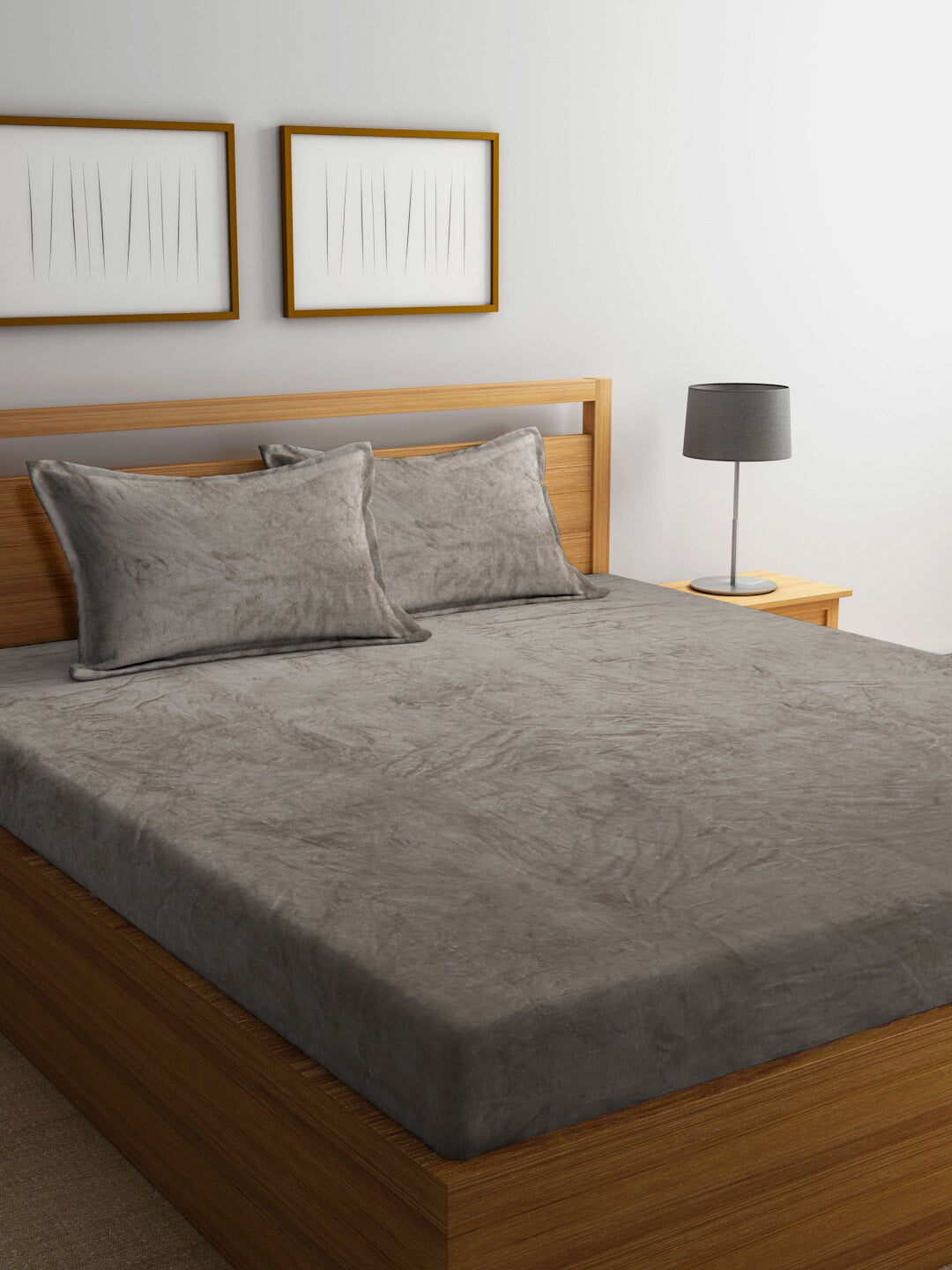KLOTTHE 300 TC Woolen King Bedsheet with 2 Pillow Covers - Swadesiicart
