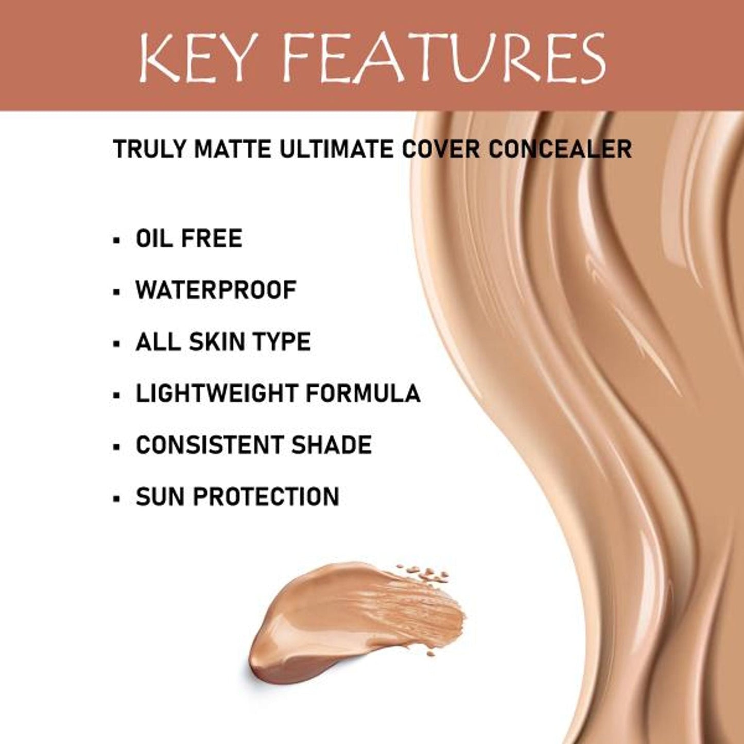 Matt Look Truly Matte Ultimate Cover Concealer - Warm-nude - Swadesiicart