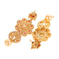 Saraf RS Jewellery Gold-Polished White & Pink American Diamond Studded & Beaded Handcrafted Set - Swadesiicart