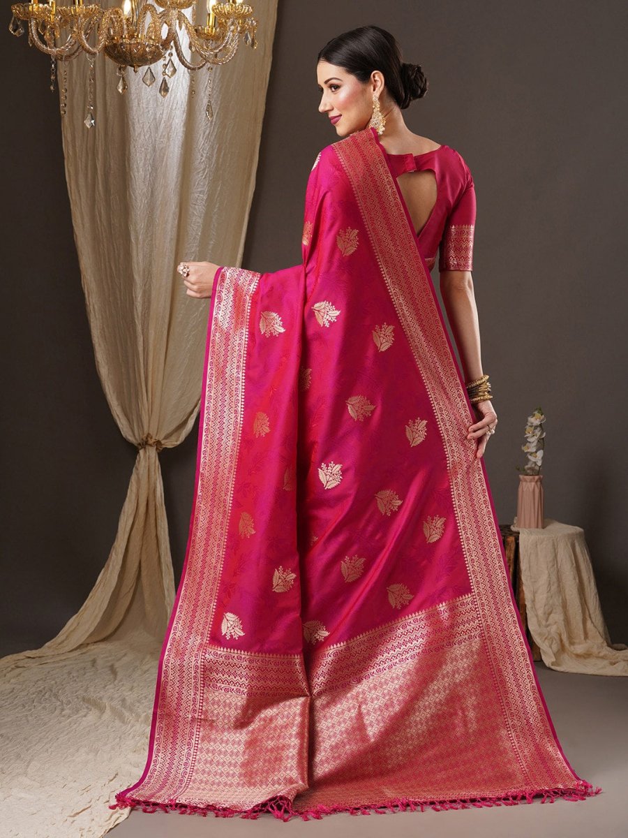 Anouk Woven Design Zari Silk Blend Banarasi Saree | Swadesiicart
