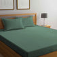 KLOTTHE Green Striped 210 TC Bedsheet with Pillow Covers - Swadesiicart