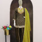 Anaita Mehndi Embroidered Silk Stitched Dhoti Suit