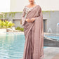 Tikhi Imli satin saree with sequence embroidered blouse | Swadesiicart