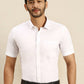 Ramraj Cotton Mens Half Sleeve Formal 100 % Cotton White Shirt | Swadesiicart