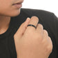 NVR Men's Black Stainless Steel Finger Ring - NR Retail-NVR