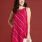 Anouk Leheriya Printed Halter Neck Thread Work Kurta - Swadesiicart