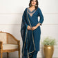 Festive Wear Ethnic Rama Viscose Chanderi Stitched Suit With Dupatta - Tanisha | Swadesiicart