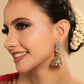 Nuyug 22K Gold Plated Aureate Swirl Jhumki Earrings | Swadesiicart