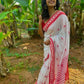 DEIANA'S Beautiful Designer Golden zari Soft Cotton Saree - White - Swadesiicart