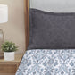 MYTRIDENT Dusk and Dawn White Ethnic Motifs Pure Cotton 144TC Single Bedsheet Pillow Cover - Swadesiicart