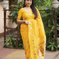 Yellow Pure Silk Woven Design Saree with Unstitched Blouse - Hiral Fashion | Swadesiicart