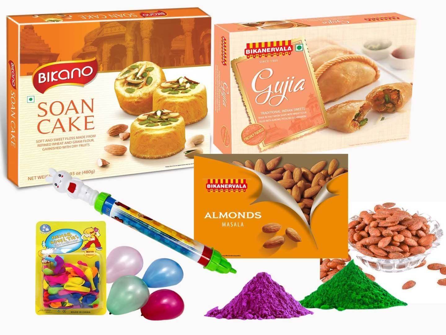 Bikano Soan Cake and Masala Almonds Holi Gift | Swadesiicart