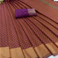 Vamika Banarasi Jacquard Weaving Orange Saree | Swadesiicart