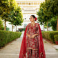 Vaasva Women Maroon Muslin Floral & Embroidered Cut Work Kurta ,Sharara & Dupatta set | Swadesiicart