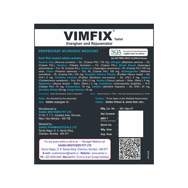 Sandu Vimfix Tablets - Swadesiicart