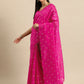 Ahalyaa Women's Traditional Semi Stitch Saree - Fuchsia | Swadesiicart