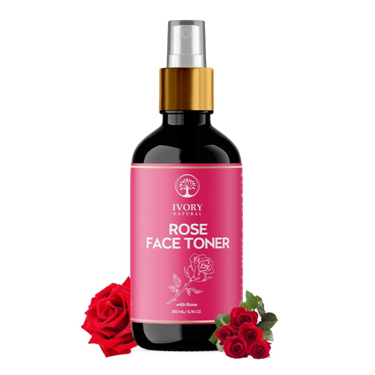 Ivory Natural Rose Facial Toner For Impurities, Soothing Hydration, Balancing Ph & Enhancing Skin Elasticity | Swadesiicart