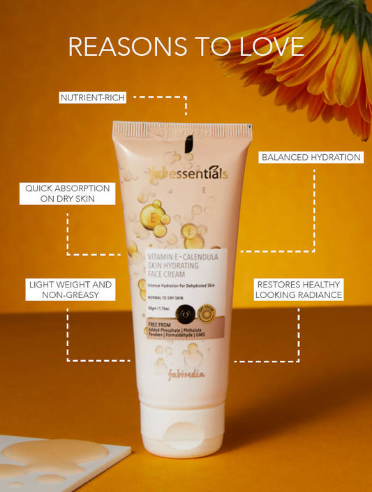 Fabessentials Vitamin E Calendula Skin Hydrating Face Cream - Swadesiicart