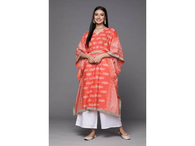 Ahalyaa Women's Traditional wear Kurta Set - Rust | Swadesiicart