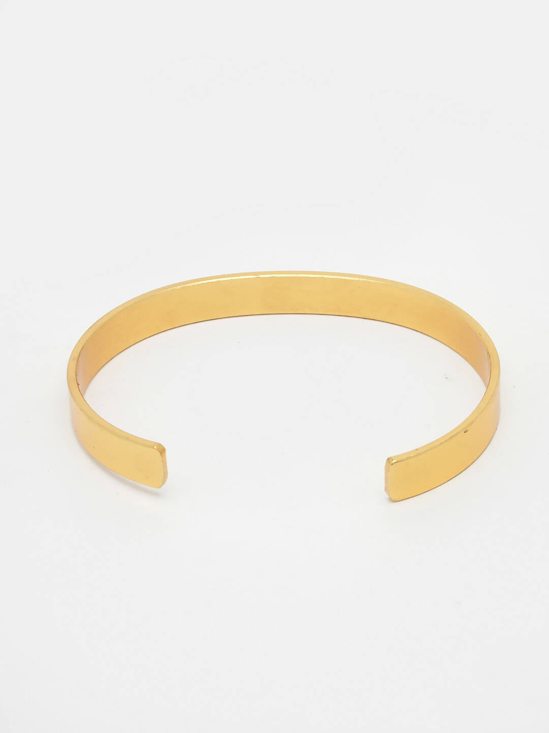 NVR Men Gold Stainless Steel Cuff Bracelet - Swadesiicart
