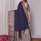Joban Fashion Banarasi Navy Blue Jacquard Woven Soft Silk Saree | Swadesiicart
