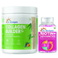 Dr. Morepen Biotin+ Advanced Tablets and Natural Collagen Builder, Orange Berry Flavour Combo - Dr Morepen